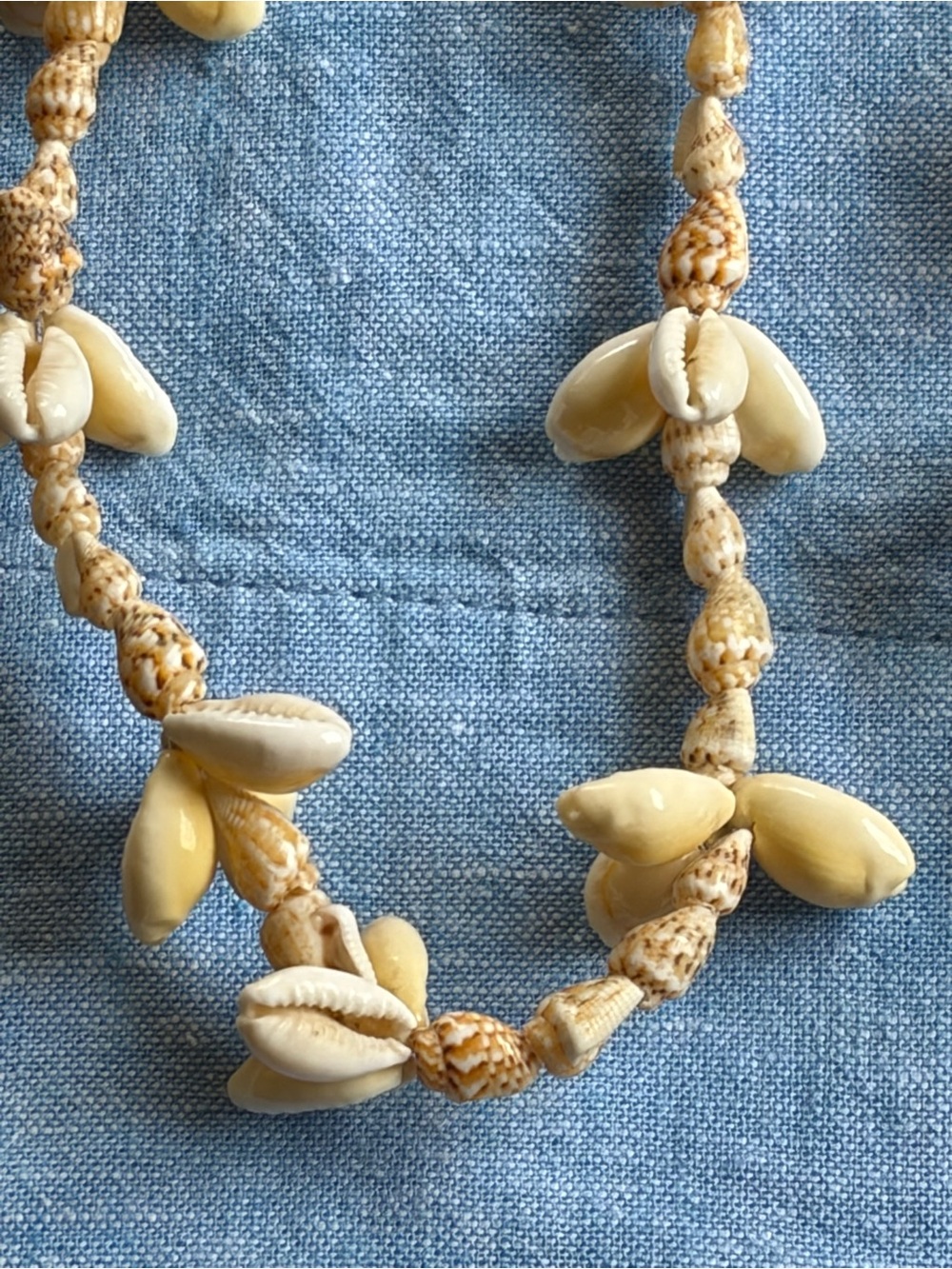 Bundle of 3 natural shell & seed necklaces, beachy coastal vacation-ready - Picture 6 of 8